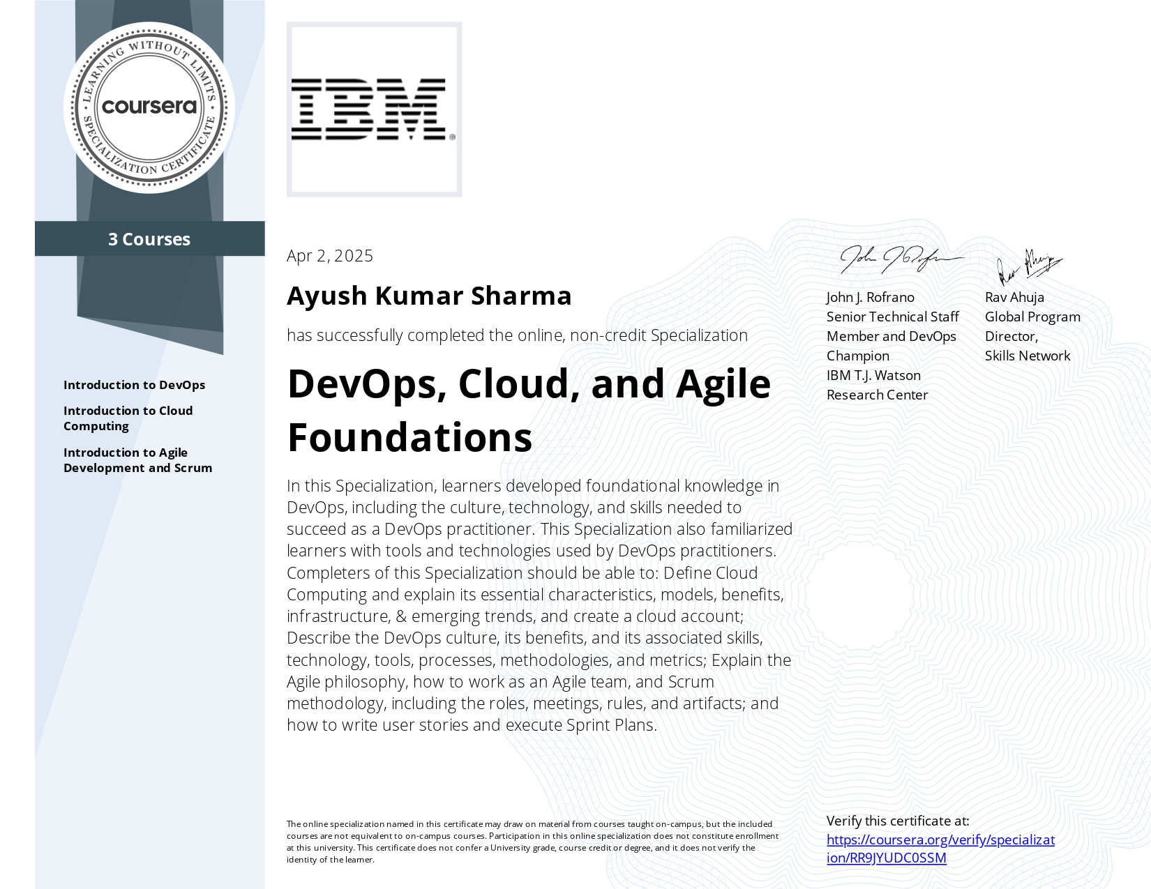 DevOps Cloud Certificate